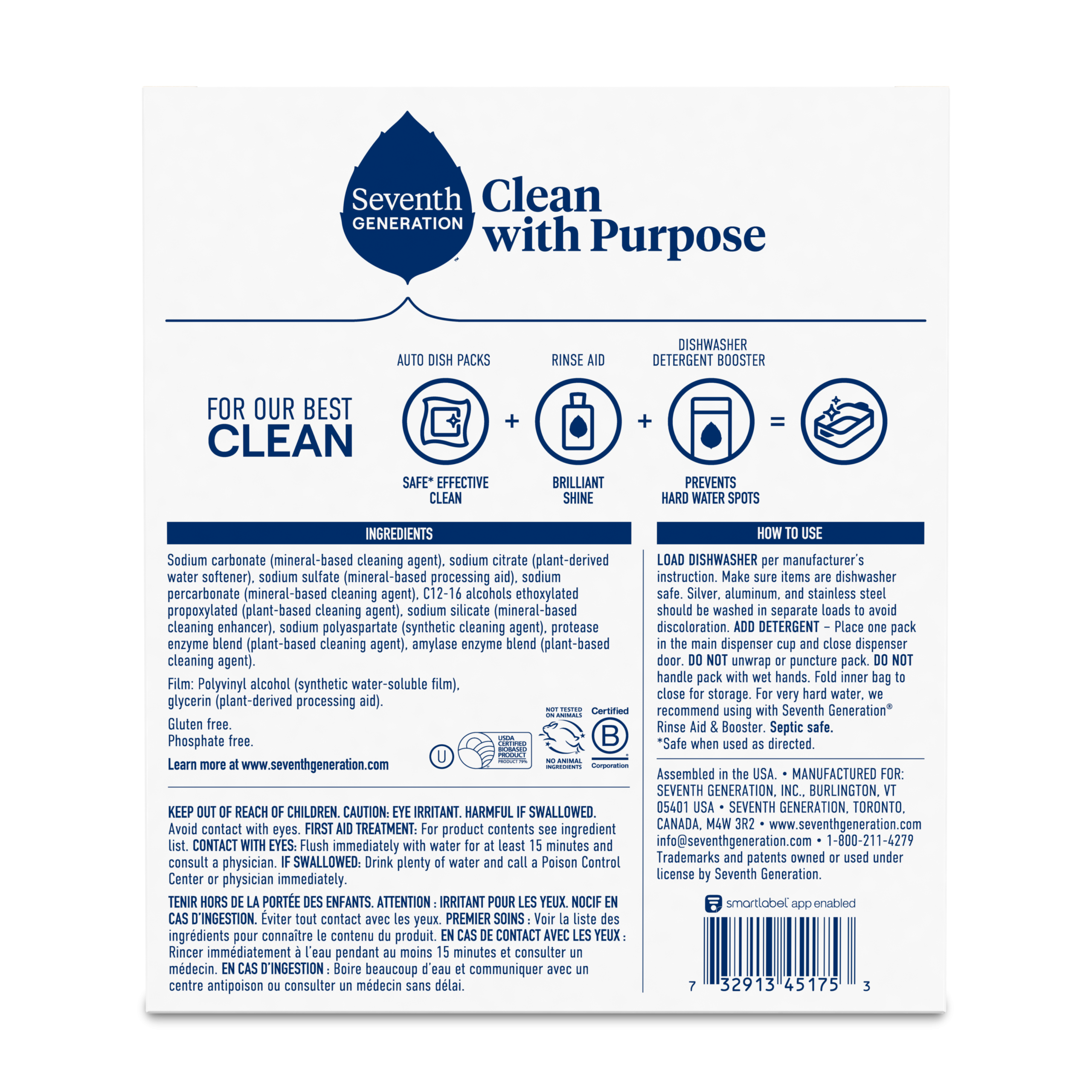 Dishwasher Detergent Packs - Free & Clear