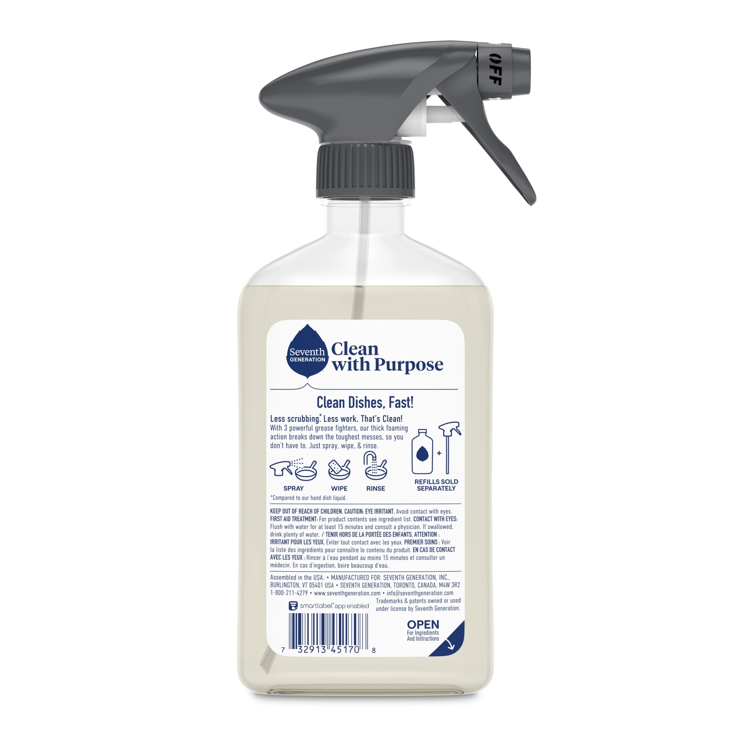 Foaming Dish Spray - Free & Clear